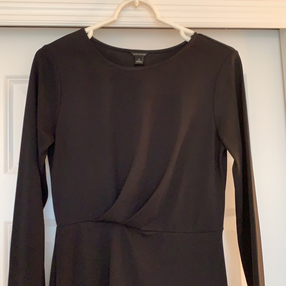 Black Ruched Stretch Dress